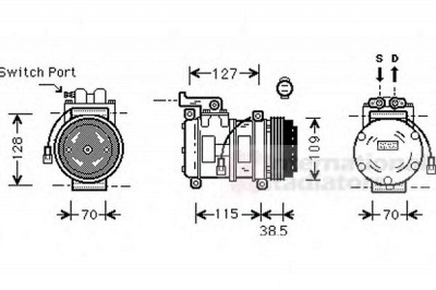 VAN WEZEL 0200k027 -  Компрессор, кондиционер